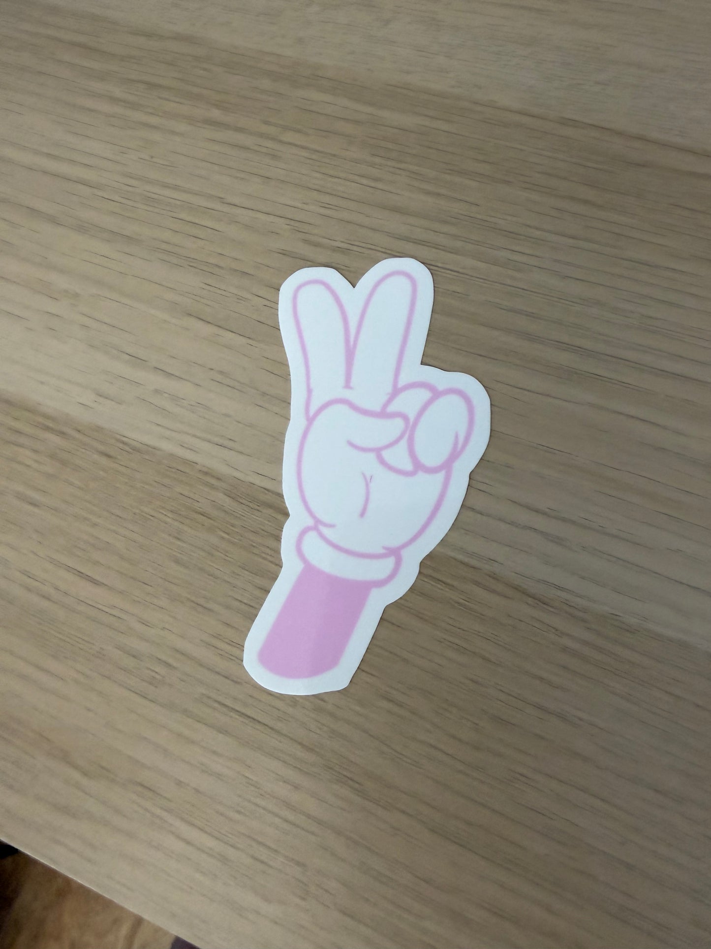 Peace sign cartoon hand sticker