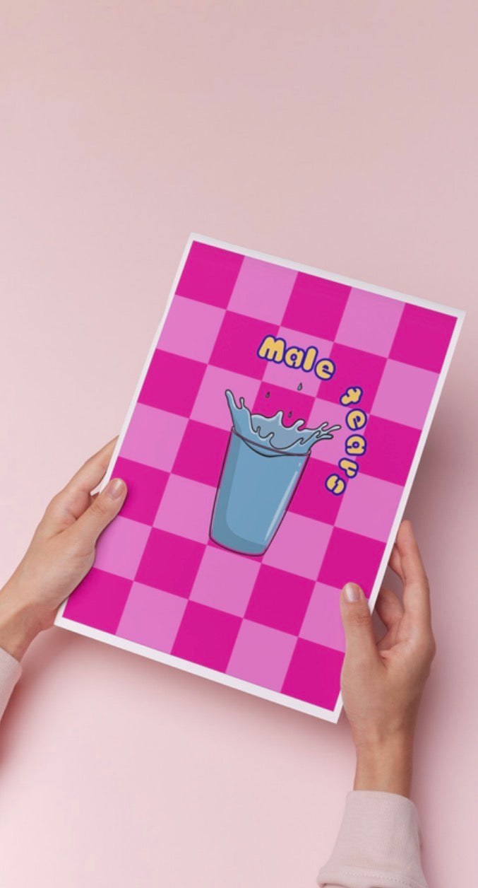 Male tears print
