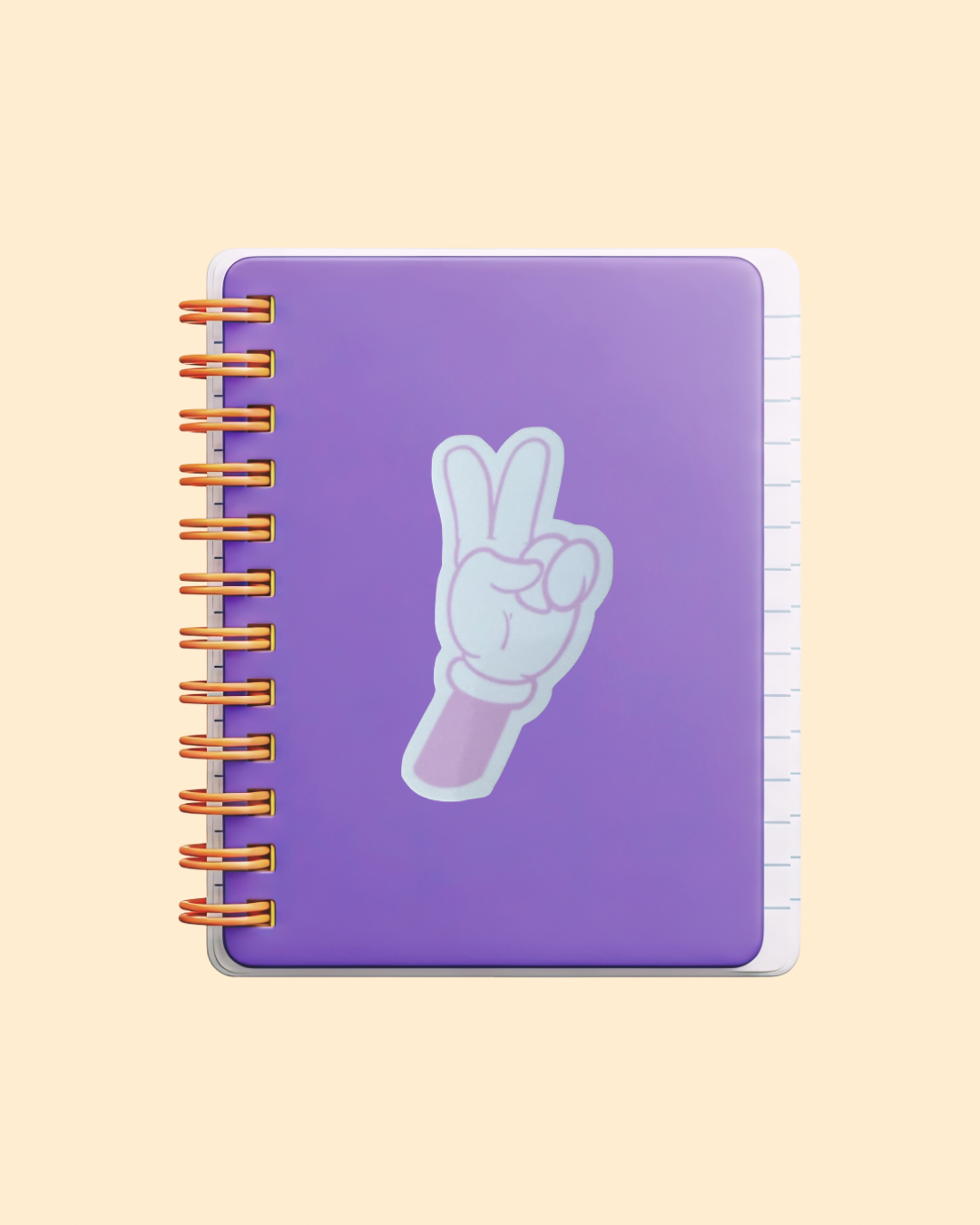 Peace sign cartoon hand sticker