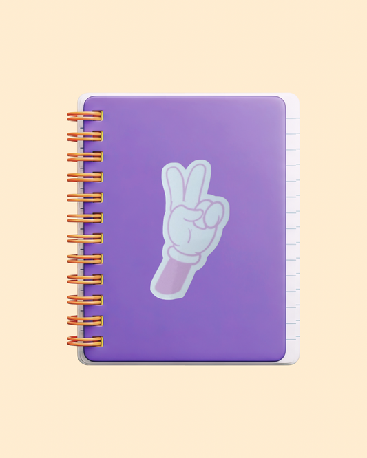 Peace sign cartoon hand sticker